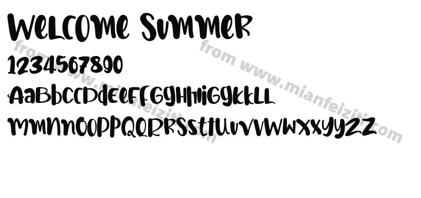 Welcome Summer字体预览