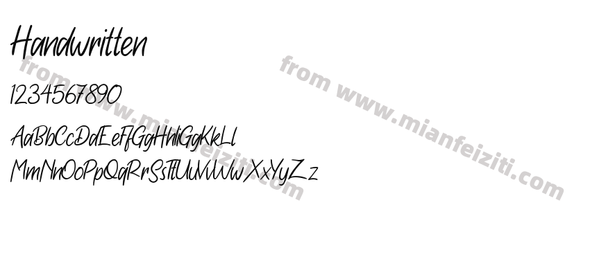 Handwritten字体预览
