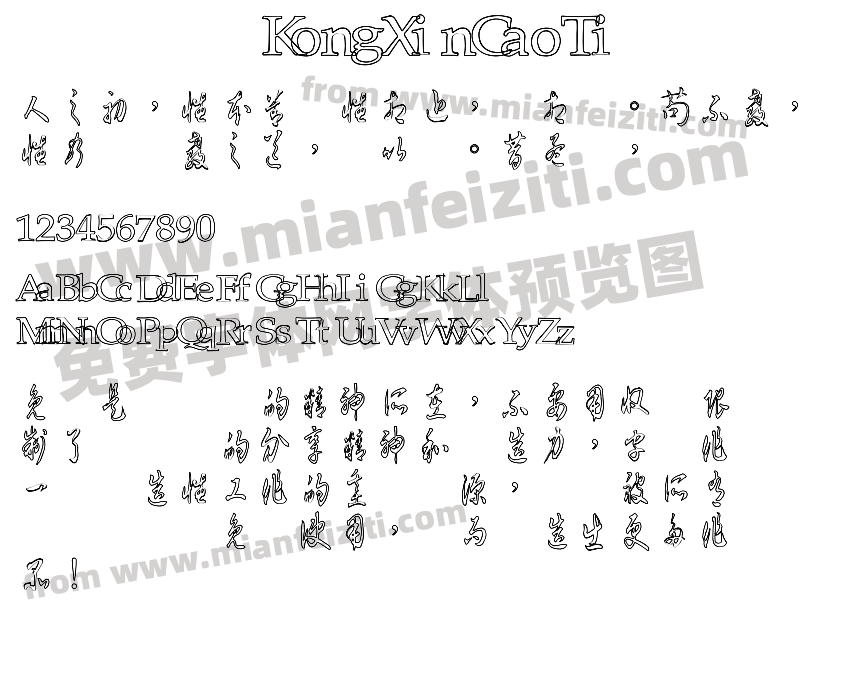 Kong Xin Cao Ti预览图2
