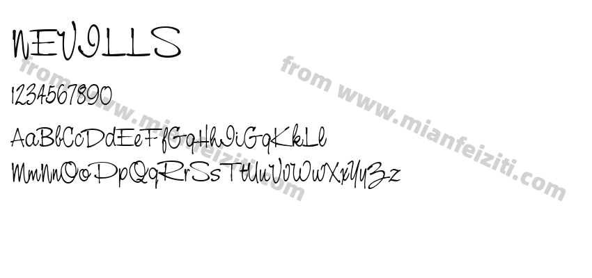 Neville Script Regular预览图2