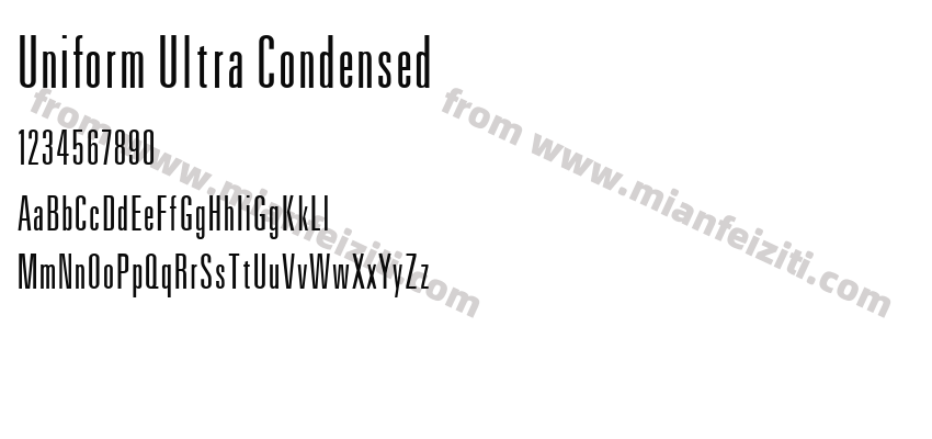 Uniform Ultra Condensed Regular预览图2