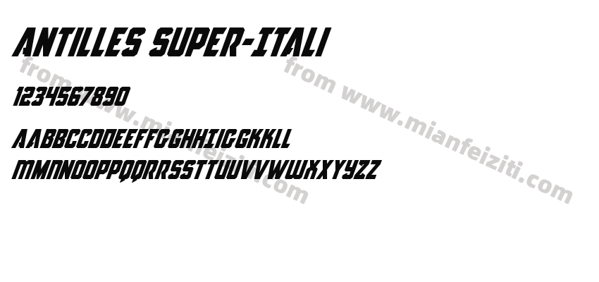 Antilles Super-Itali字体预览