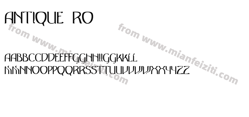 Antique Ro字体预览
