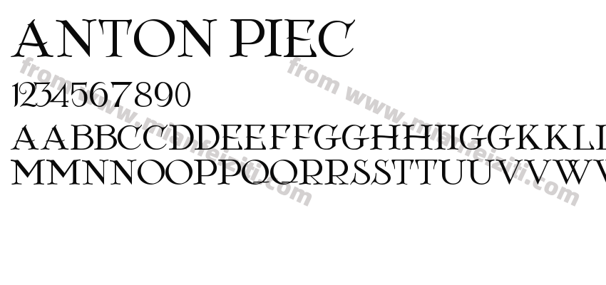 Anton Piec字体预览
