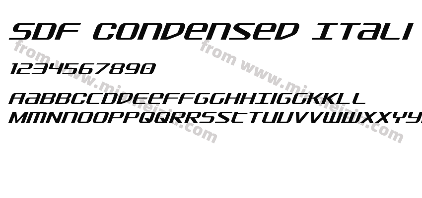 SDF Condensed Italic预览图2