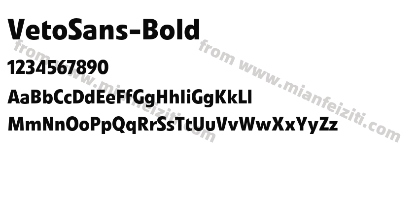 VetoSans-Bold字体预览