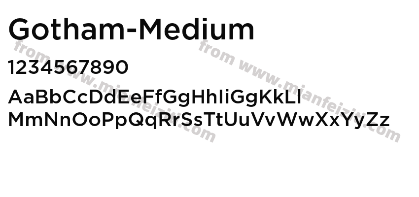 Gotham-Medium字体预览