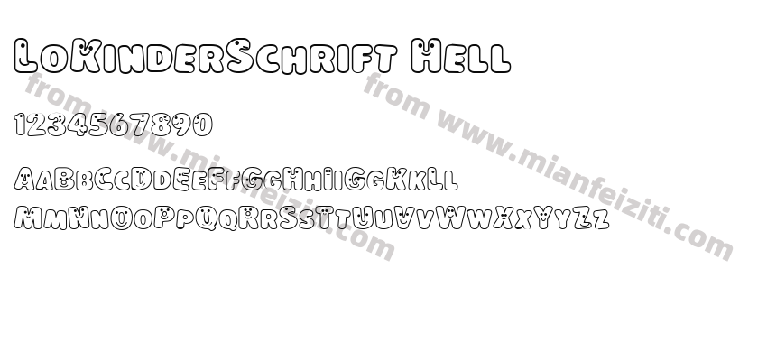 Lo Kinder Schrift Hell预览图2