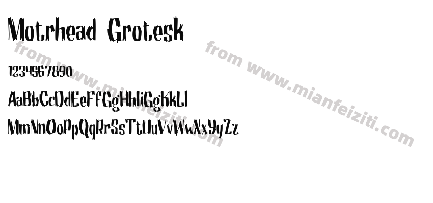 Motrhead Grotesk字体预览