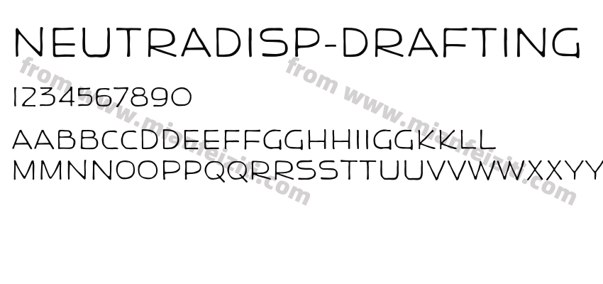 NeutraDisp-Drafting字体预览