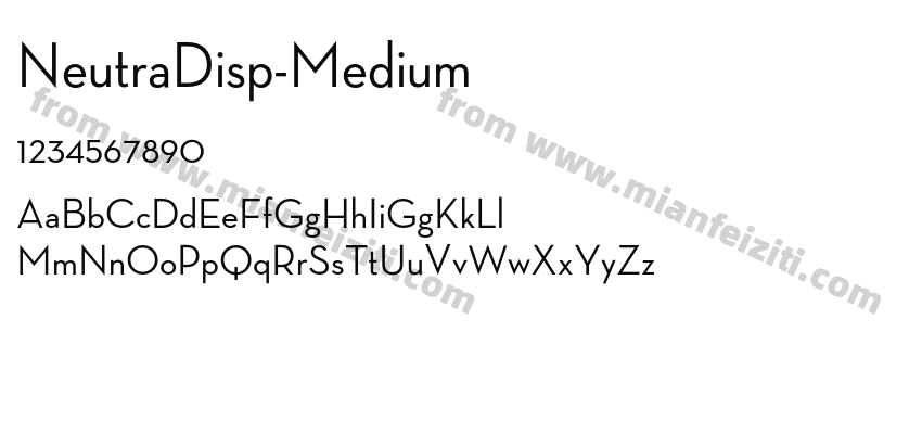 NeutraDisp-Medium字体预览