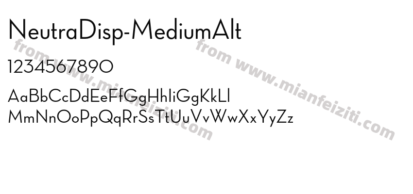 NeutraDisp-MediumAlt字体预览