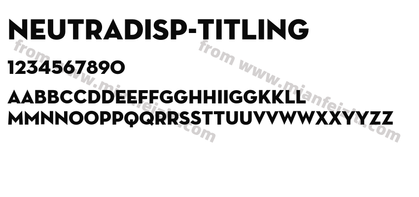 NeutraDisp-Titling字体预览