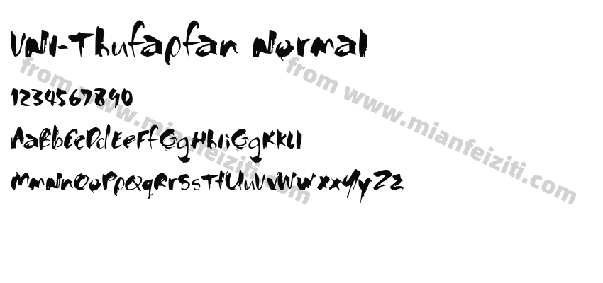 VNI-Thufapfan Normal字体预览