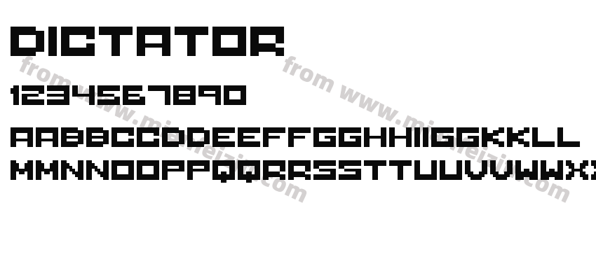 DICTATOR字体预览