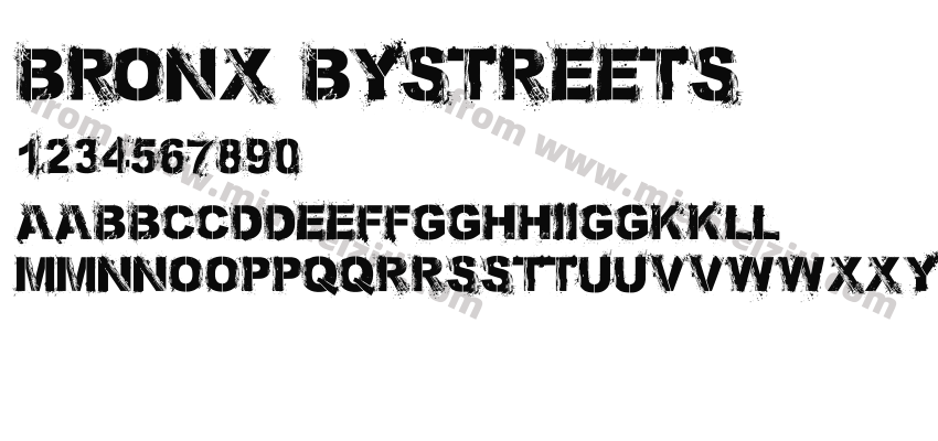 Bronx-Bystreets字体预览