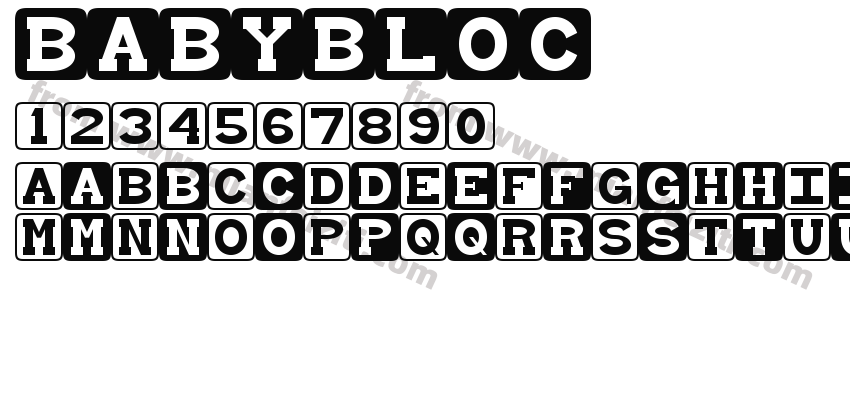babybloc字体预览