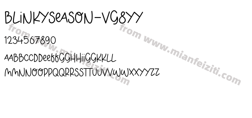 BlinkySeason-VG8Yy字体预览
