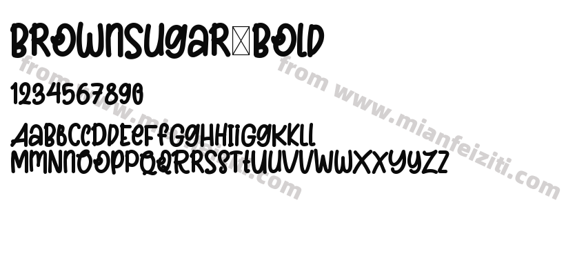 BrownSugar-Bold字体预览