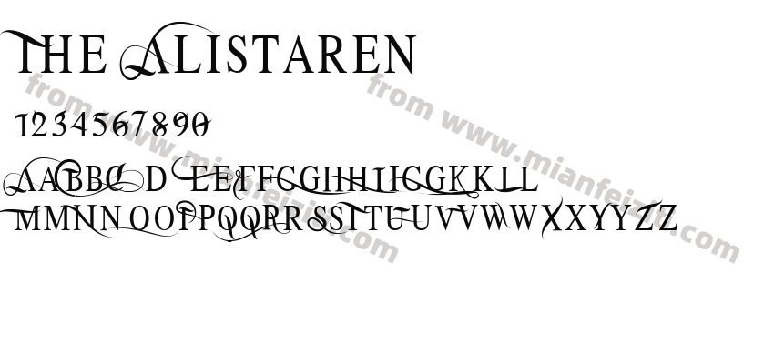 The Alistaren字体预览