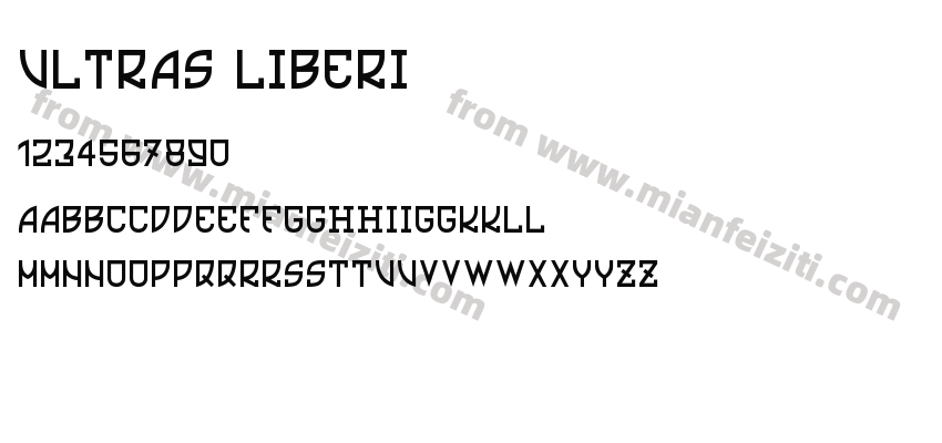 Ultras Liberi字体预览