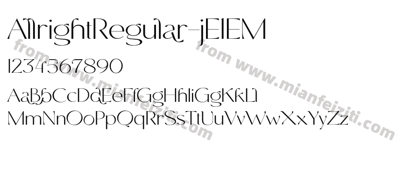 AllrightRegular-jE1EM字体预览