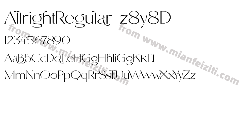 AllrightRegular-z8y8D字体预览