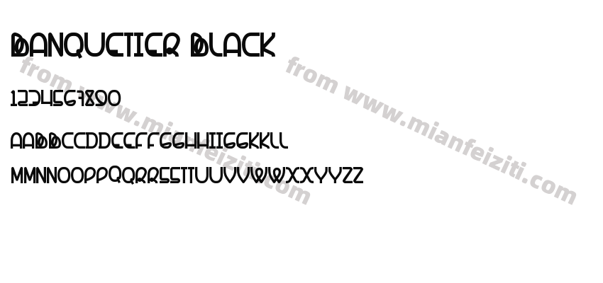 Banquetier Black字体预览