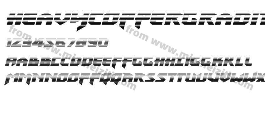 heavycoppergradital字体预览