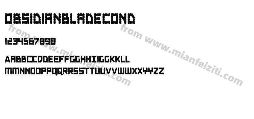 obsidianbladecond字体预览