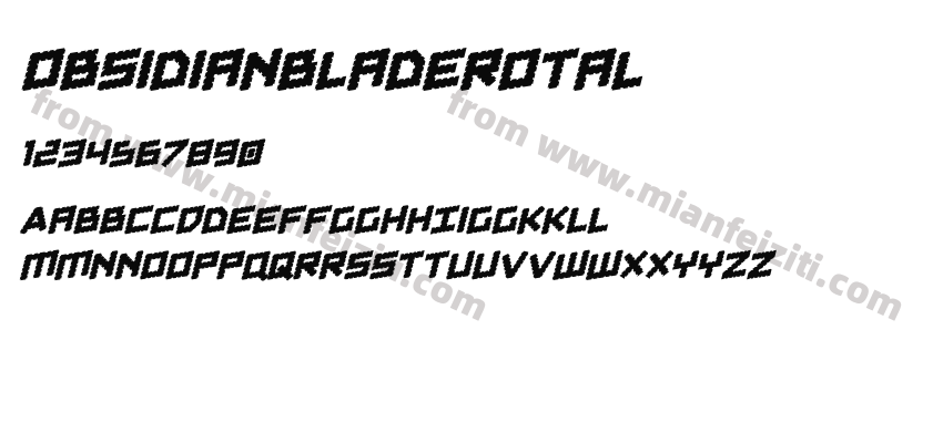 obsidianbladerotal字体预览
