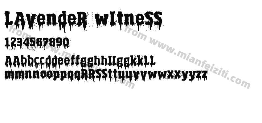 Lavender Witness字体预览