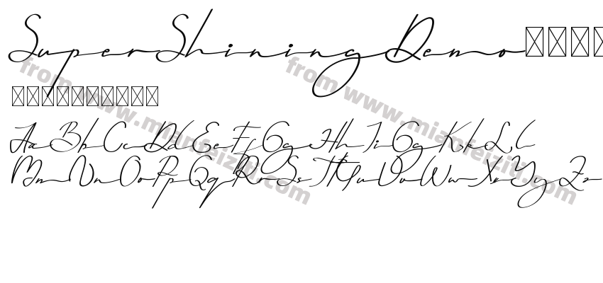 SuperShiningDemo-513nG字体预览
