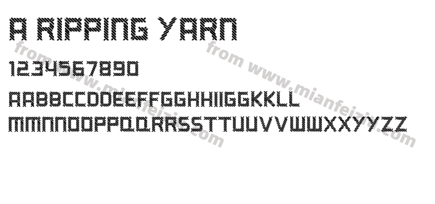 a ripping yarn字体预览