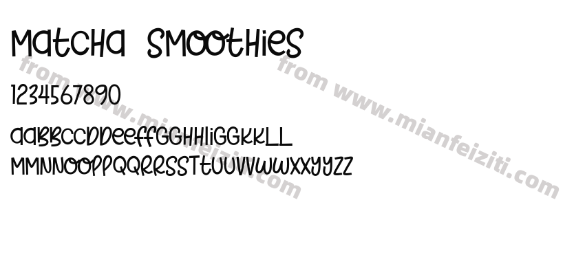 Matcha Smoothies字体预览