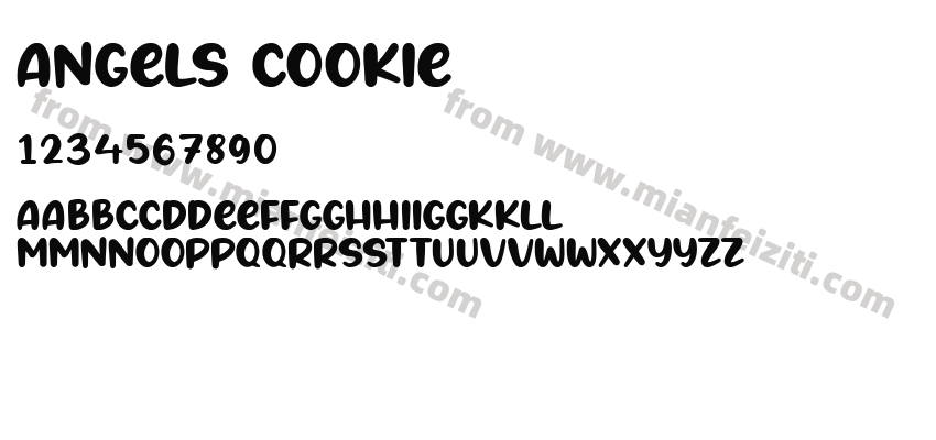 Angels Cookie字体预览