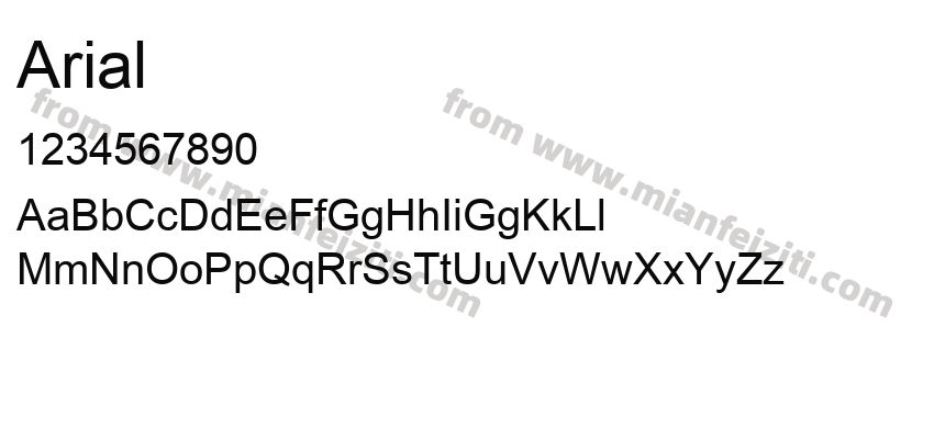 ArialMT预览图2