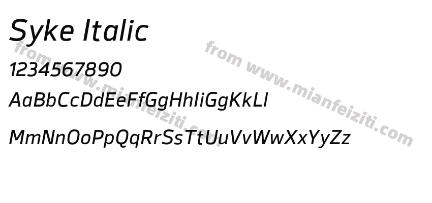 Syke Italic预览图2
