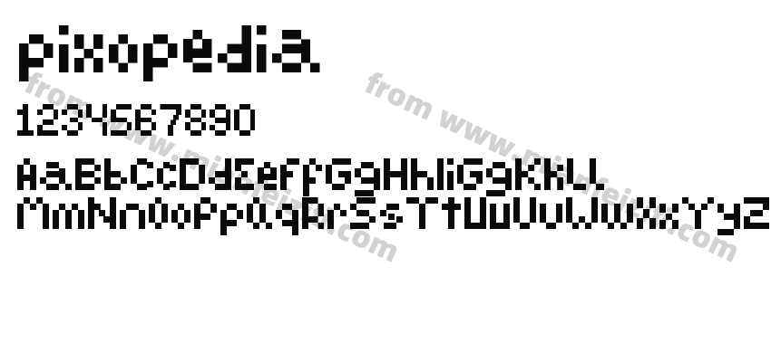 pixopedia字体预览