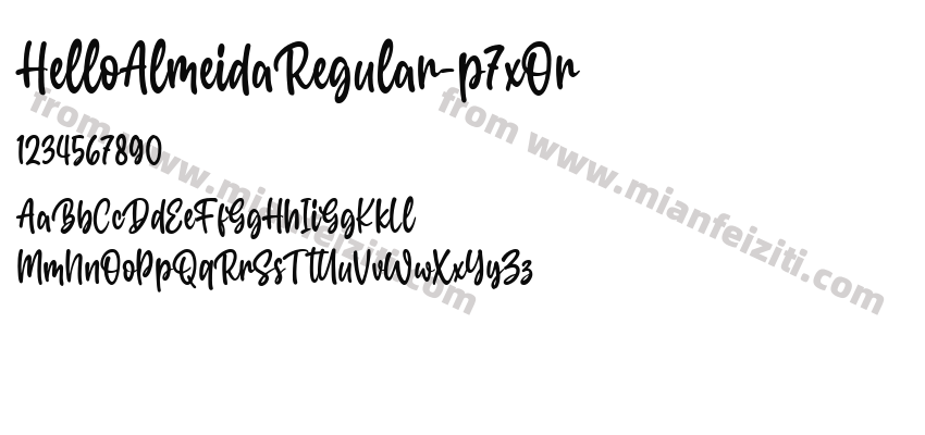 Hello Almeida Regular p7x Or预览图2