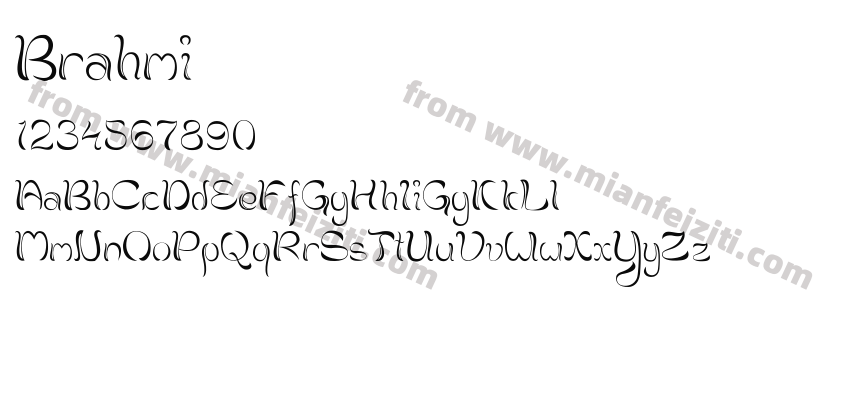 Brahmi字体预览
