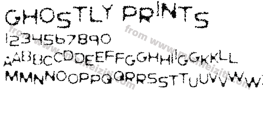 Ghostly Prints字体预览