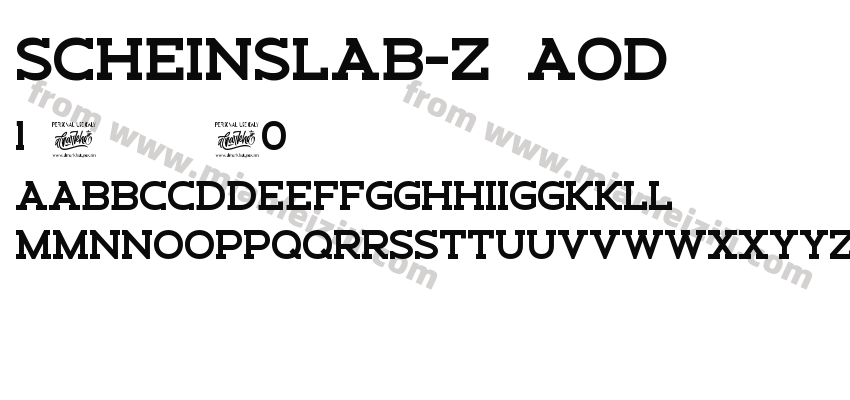 ScheinSlab-z8AoD字体预览