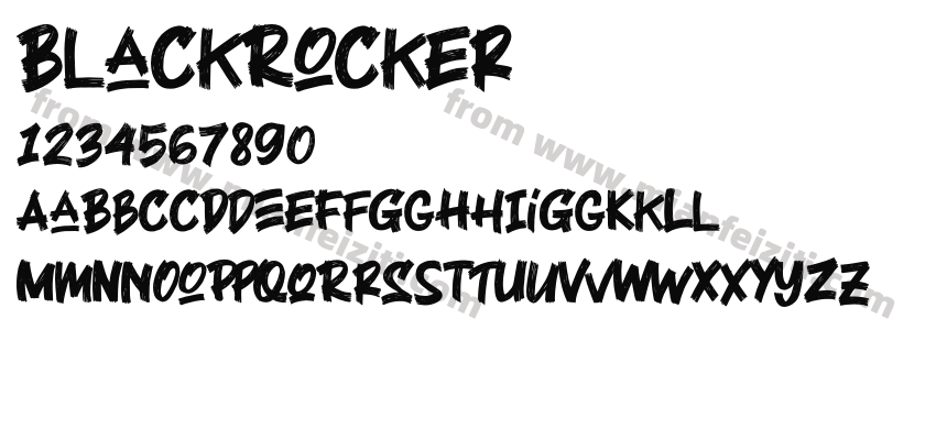 BlackRocker字体预览
