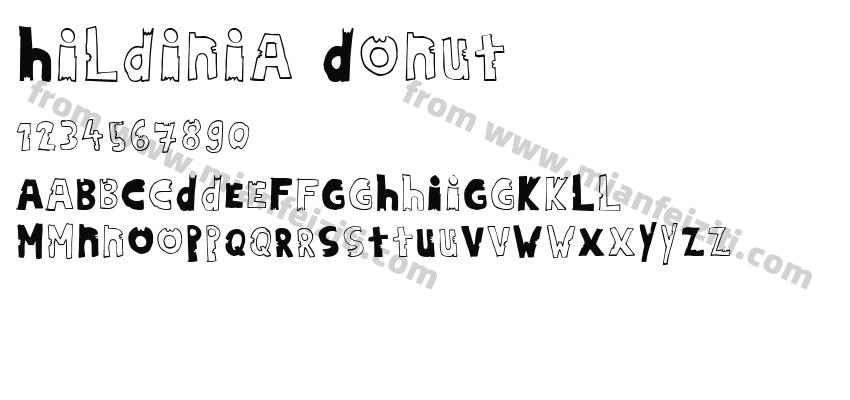 Hildinia Donut字体预览