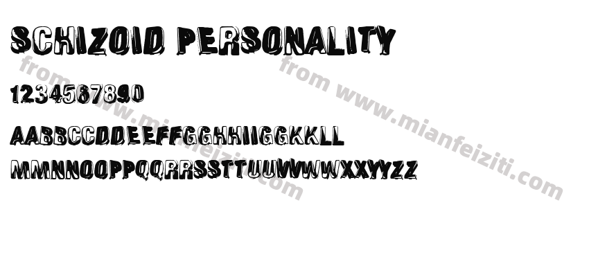 Schizoid Personality字体预览