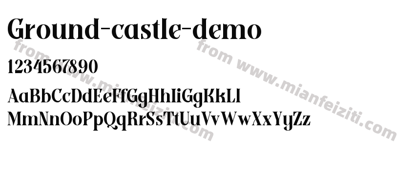 Ground-castle-demo字体预览