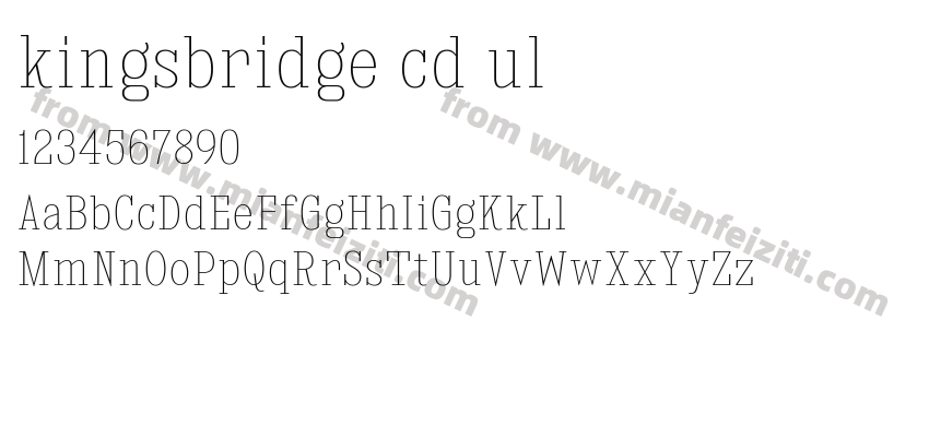 kingsbridge cd ul字体预览