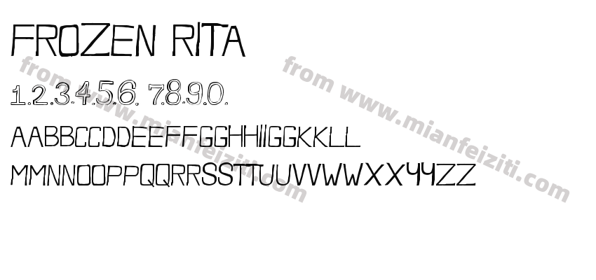 Frozen Rita字体预览