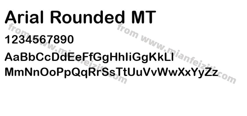Arial Rounded MT字体预览